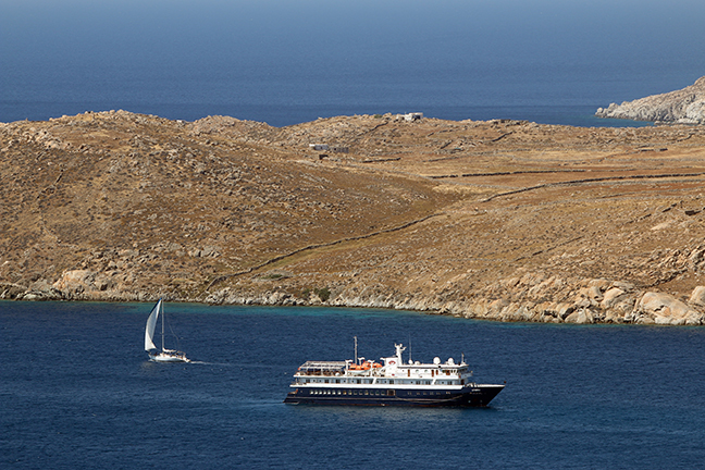 Overseas Adventure Travel Cruise ship Athena, Delos Greece